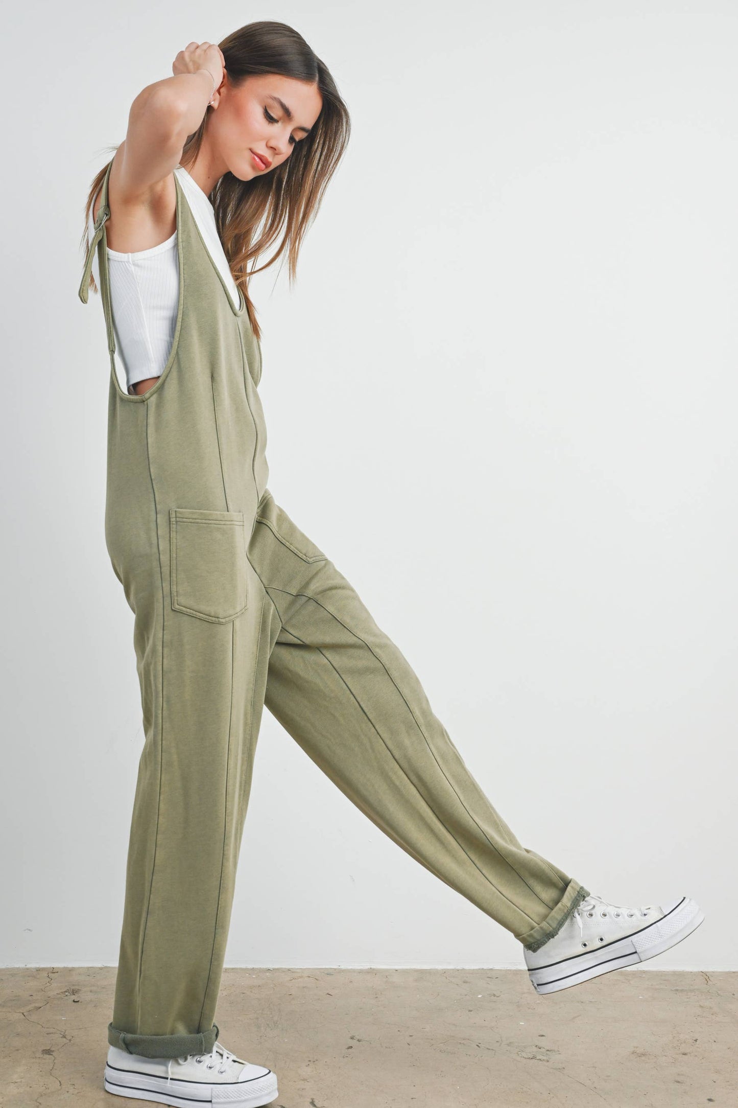 Sleeveless Jumpsuit with Pockets