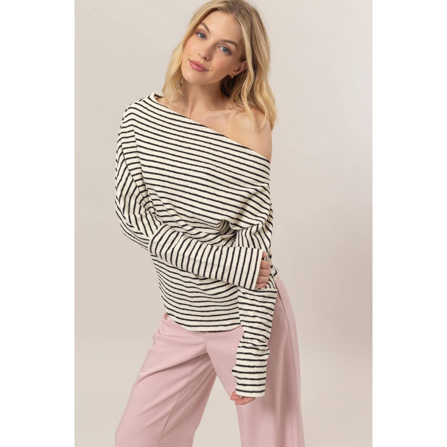 Striped Off-Shoulder Top