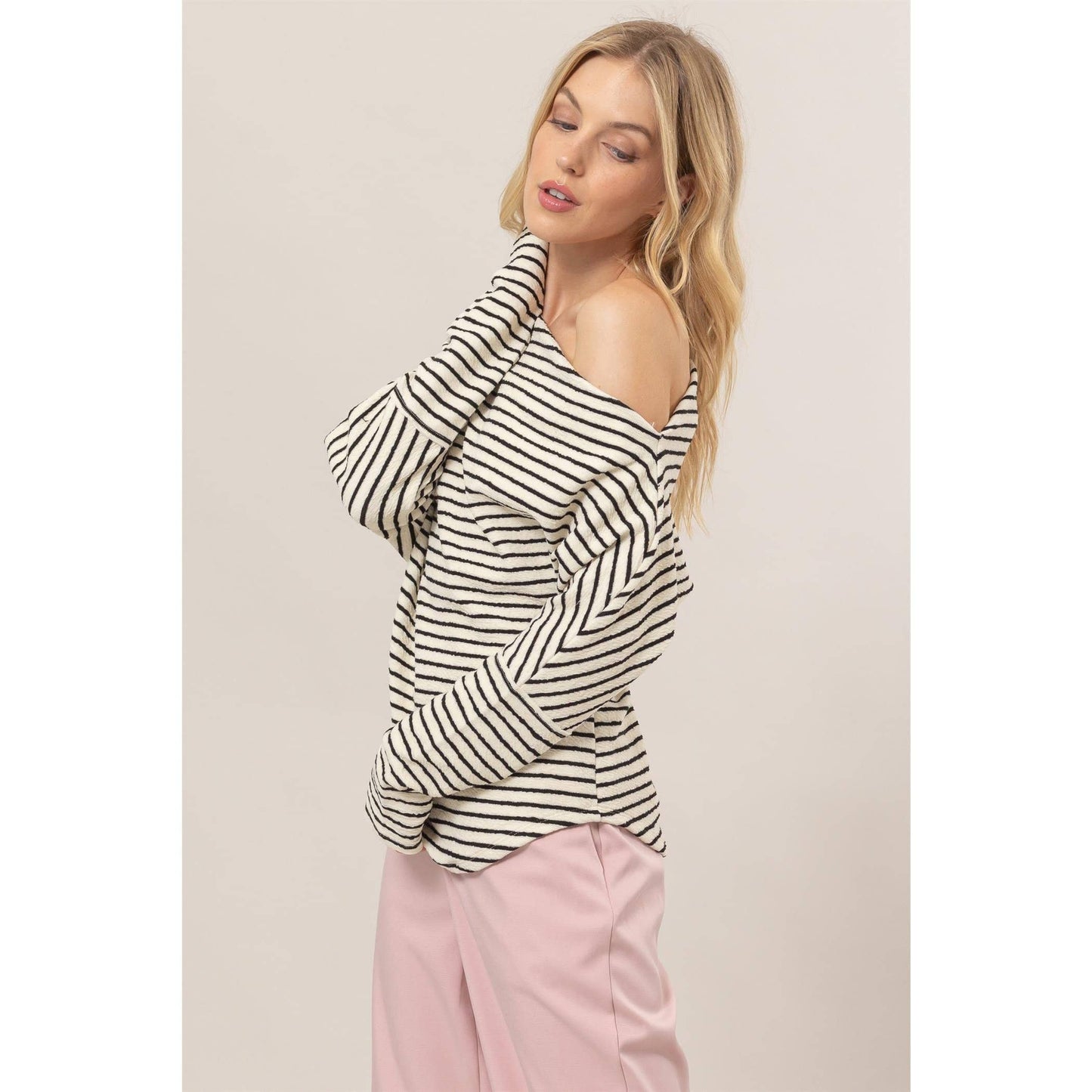 Striped Off-Shoulder Top