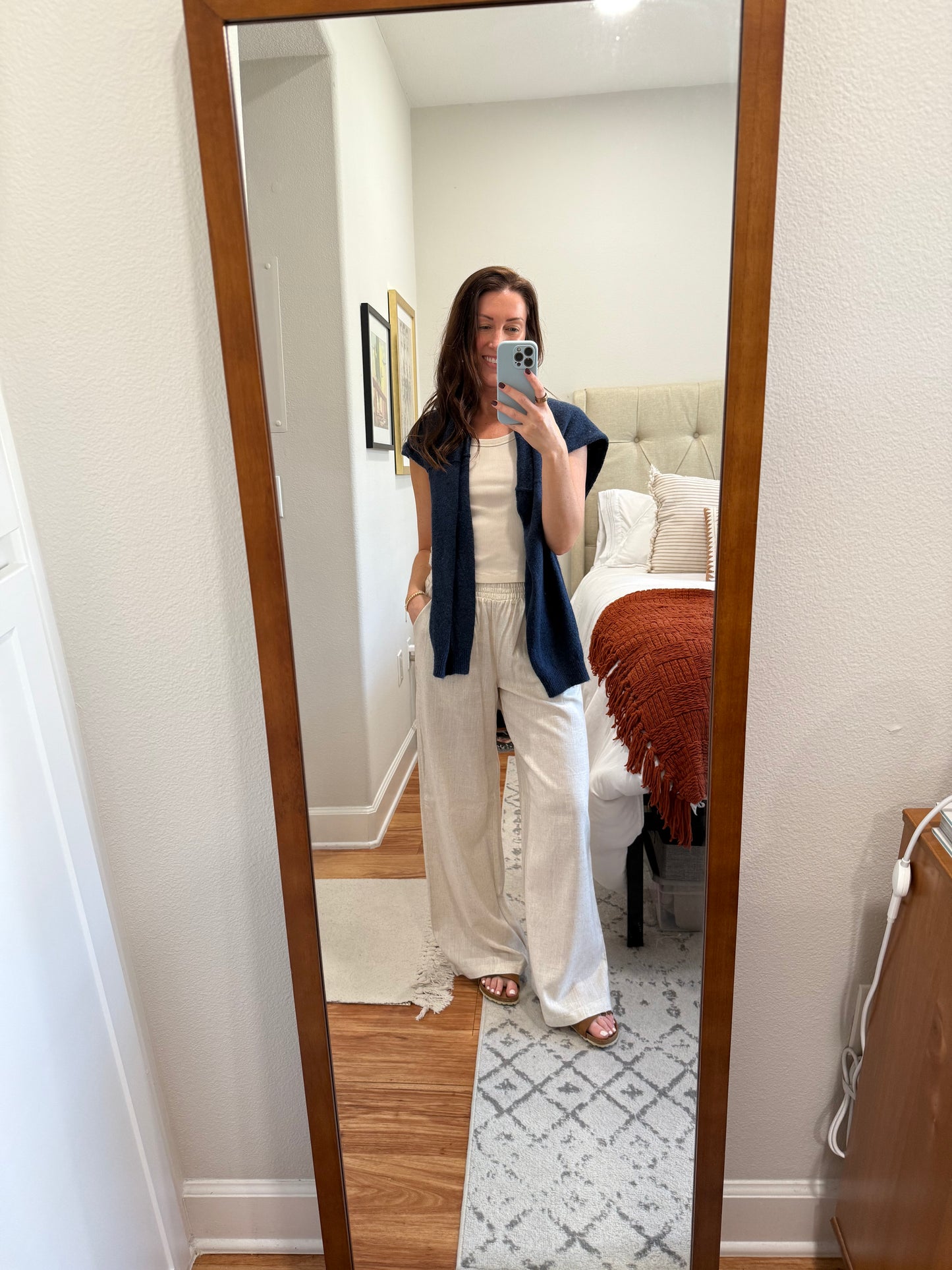 Elastic Waist Linen Pants