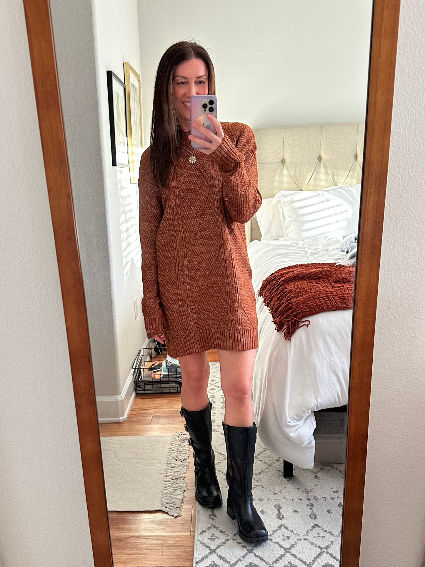 Cable Knit Sweater Dress (2 Colors)