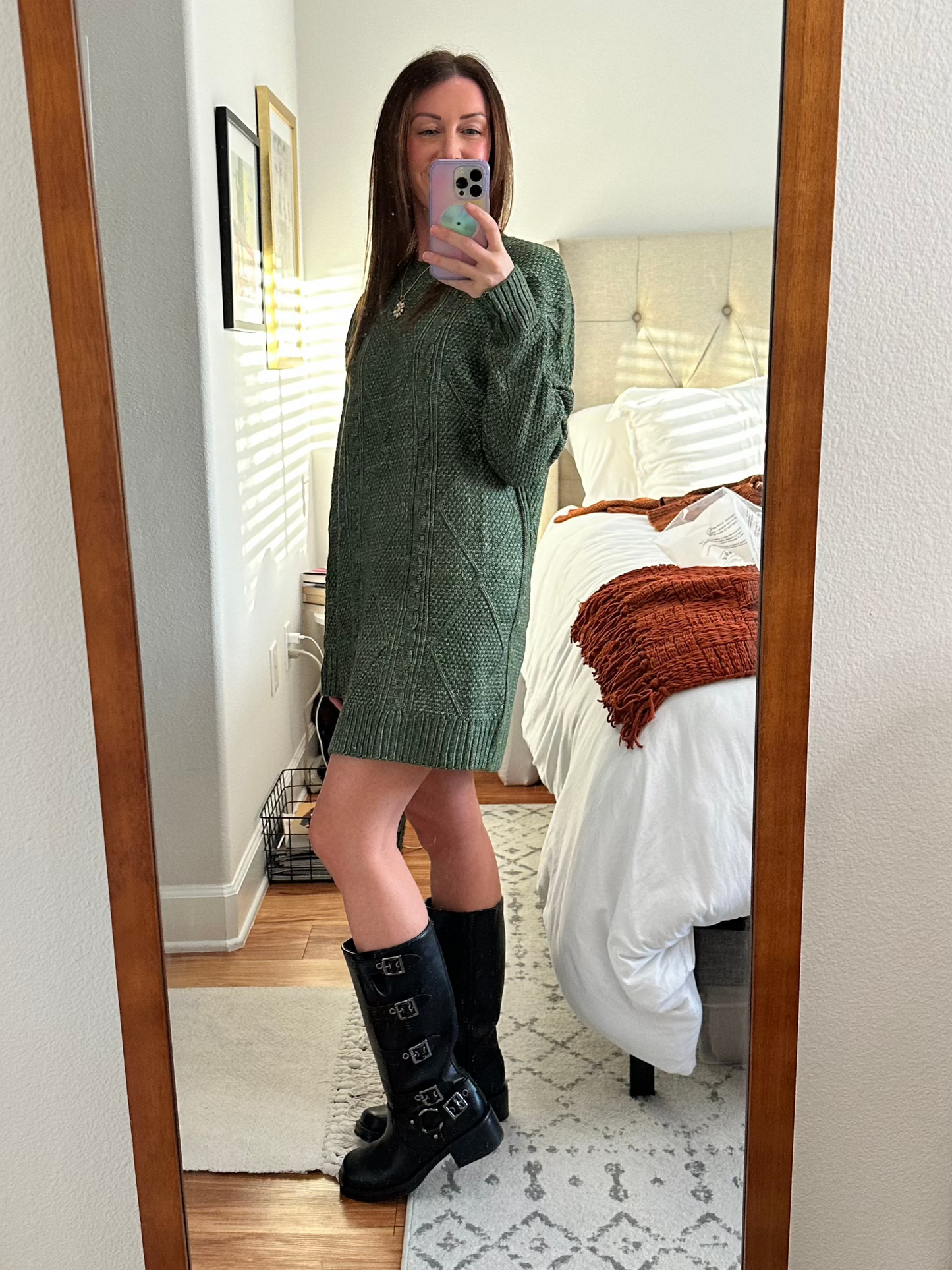 Cable Knit Sweater Dress (2 Colors)