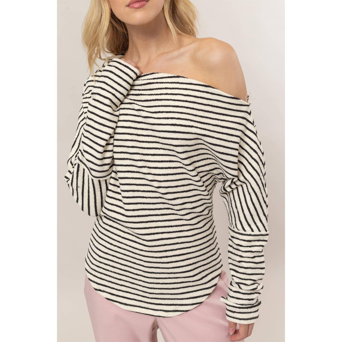 Striped Off-Shoulder Top