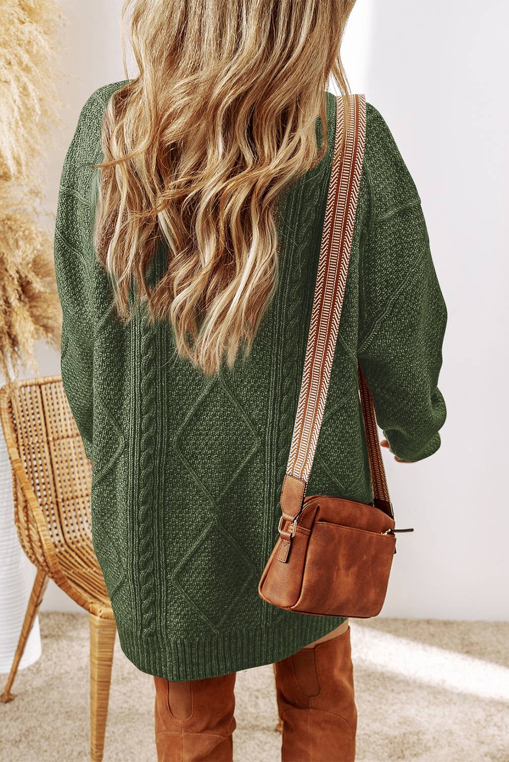 Cable Knit Sweater Dress (2 Colors)
