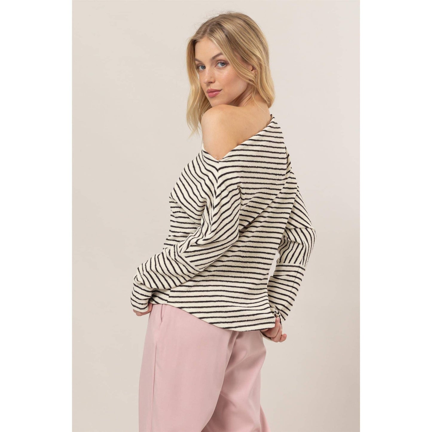 Striped Off-Shoulder Top