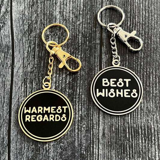 Best Wishes Warmest Regards Schitt's Creek Keychain