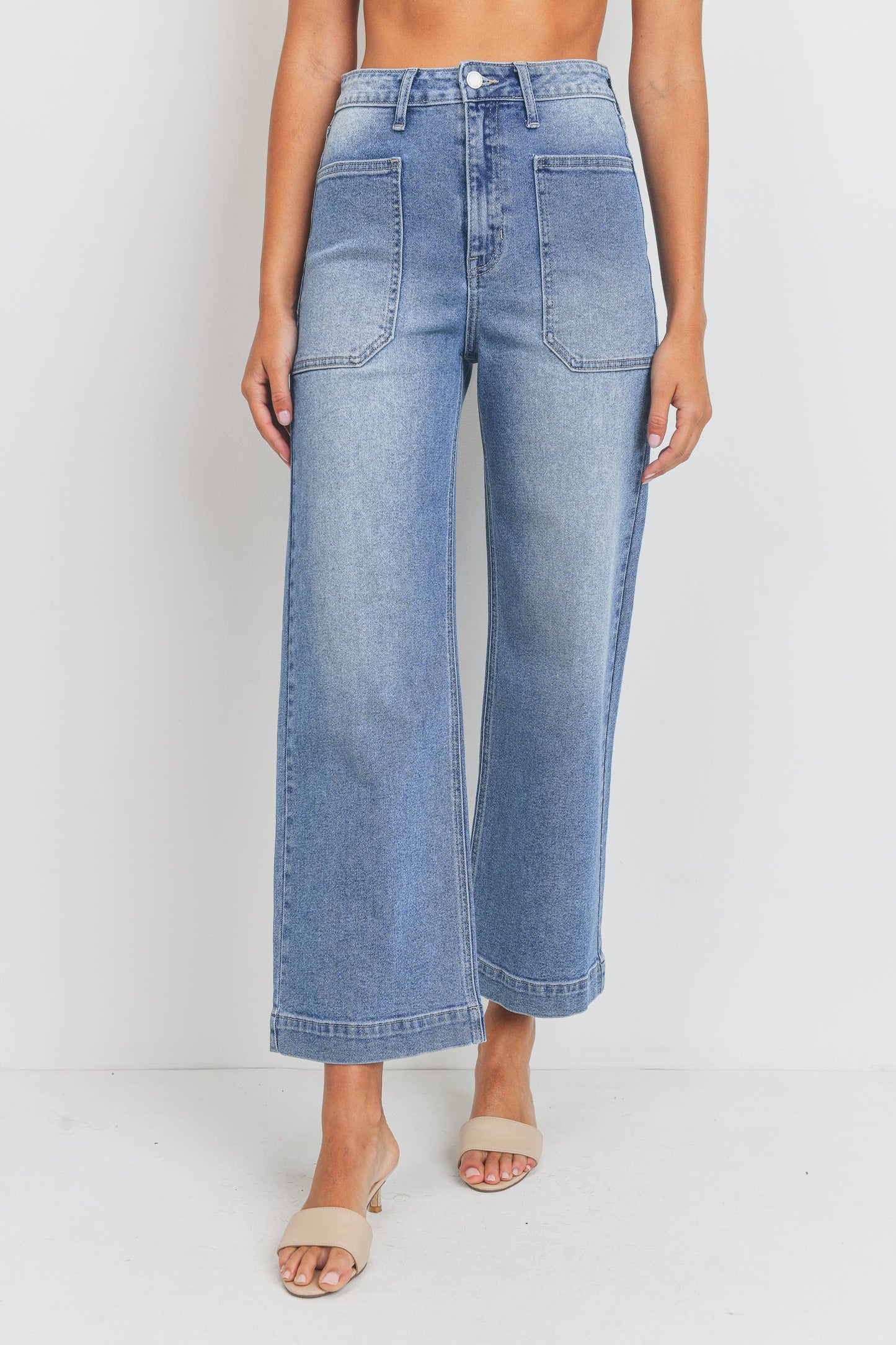 High Rise Wide Leg Jeans