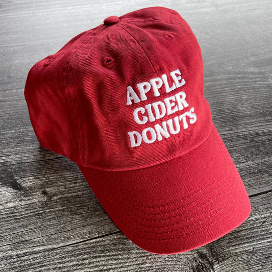 Apple Cider Donuts Burgundy Dad Hat