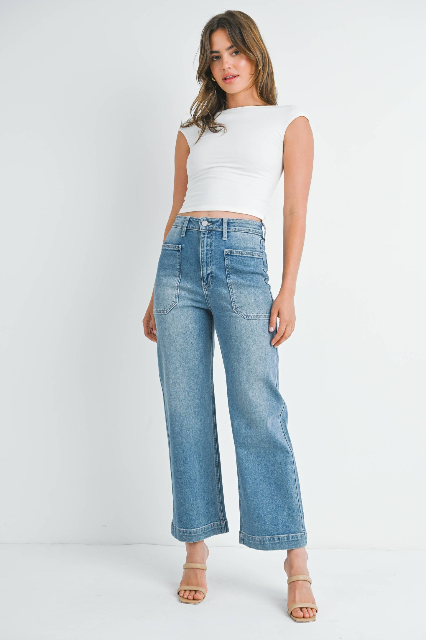 High Rise Wide Leg Jeans