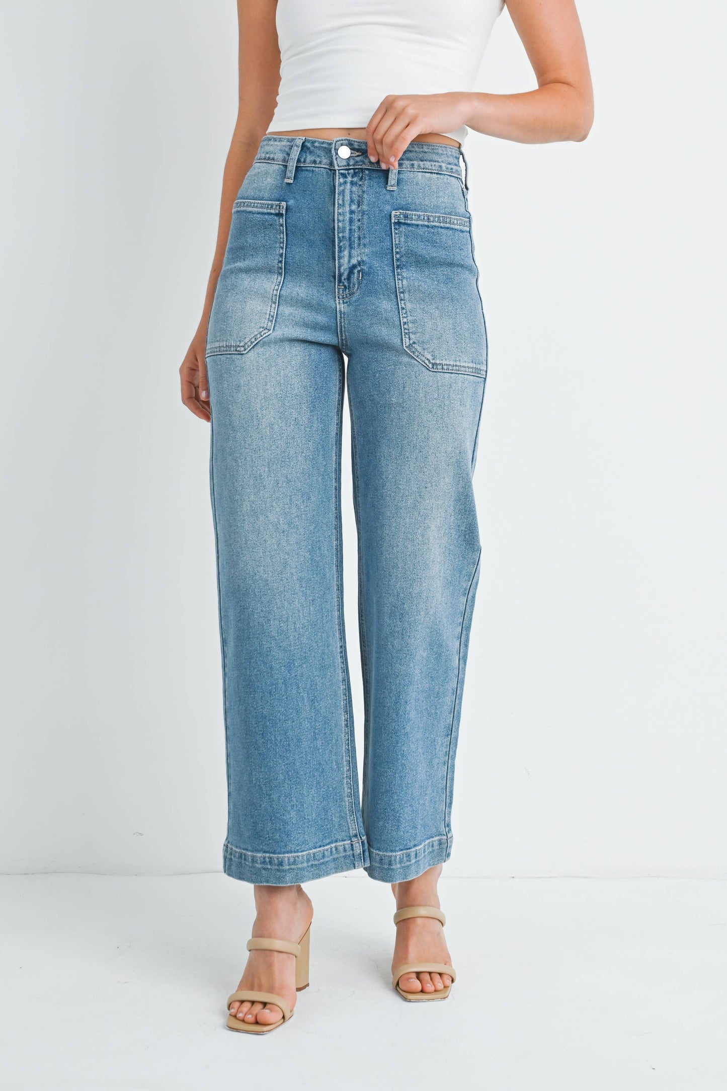 High Rise Wide Leg Jeans