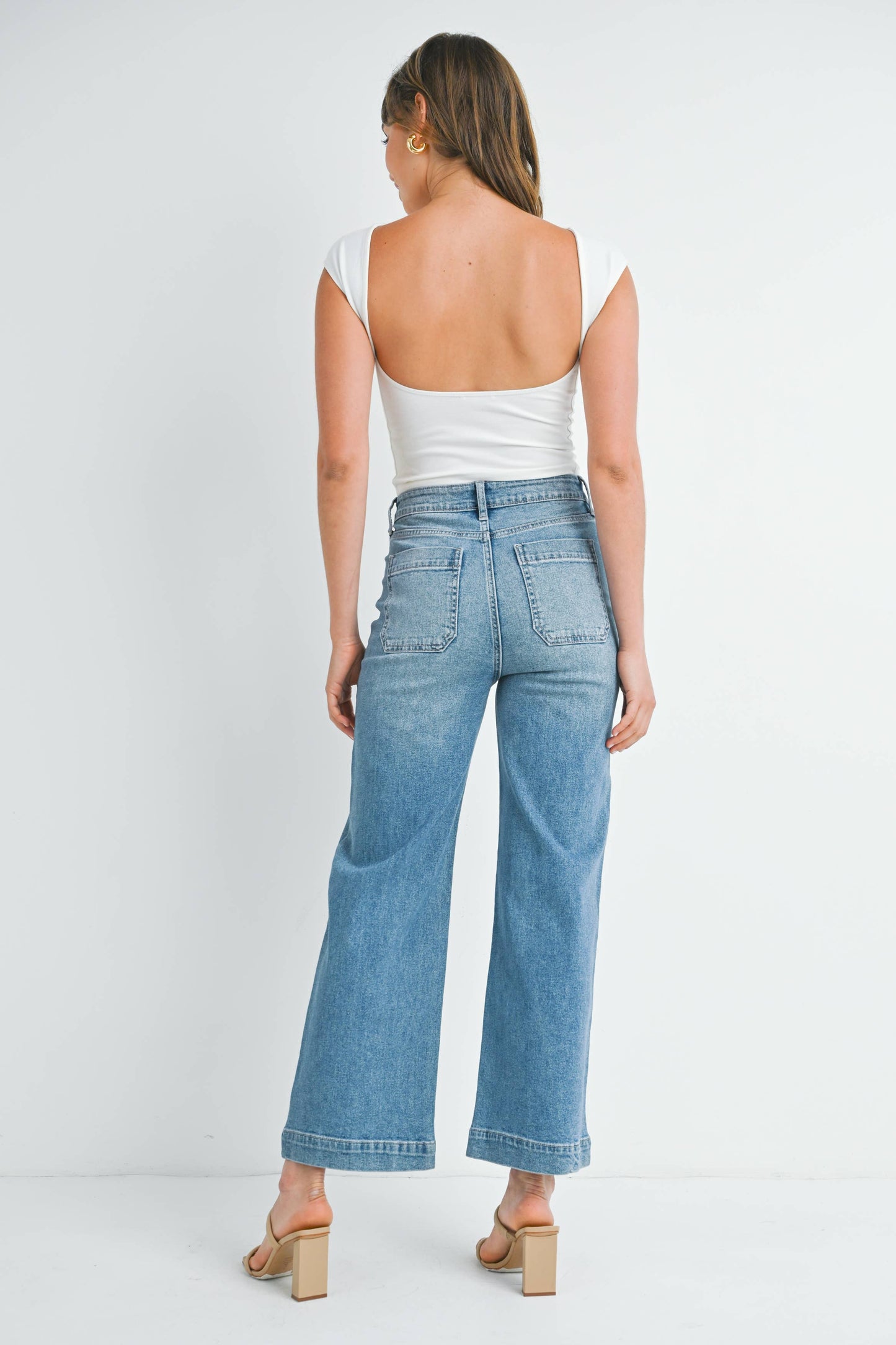 High Rise Wide Leg Jeans