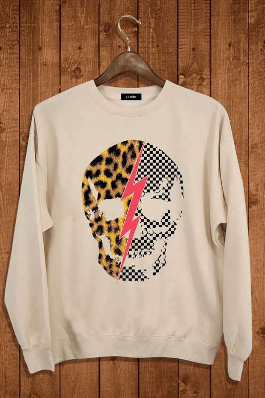 Skull Graphic Crewneck Sweatshirt